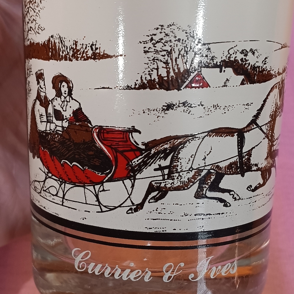 Arbys 1978 Currier And Ives Drinking Glass